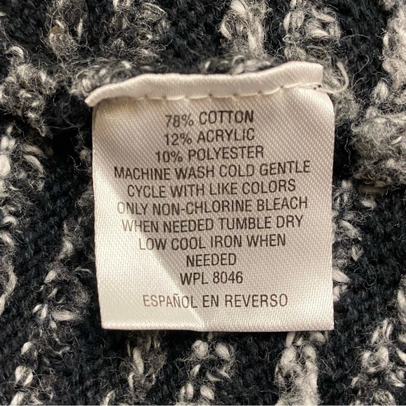 JM Collection Black Gray Cotton Blend Short Coat Size Medium - Picture 6 of 7